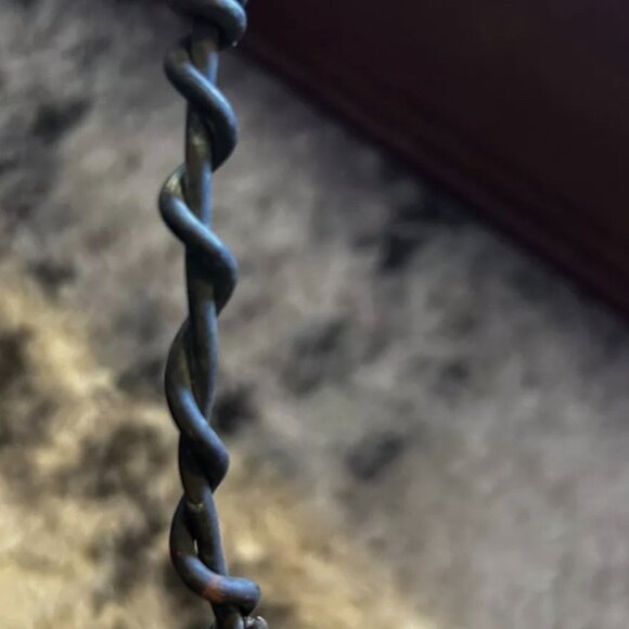 PORCELAIN JOHNNY BALL VINTAGE GUY WIRE INSULATOR With Original Wire Still Attach - Picture 8 of 8